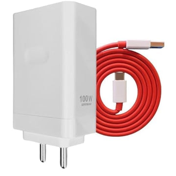 OnePlus Original 100W SUPERVOOC Fast Charger with USB Type-C Cable – Ultra Power Adapter for Rapid Charging