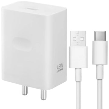 Original 45W SuperVOOC Fast Charger with Type-C Cable – Compatible with Oppo Reno 11/11 Pro, F25 Pro, F21s Pro, A78 & More