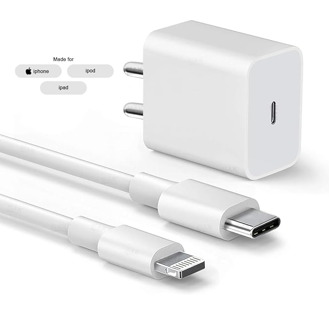 20W Type C Fast Charger PD USB C Wall Adapter Compatible for iPhone 14/14 Plus/14 Pro/14 Pro Max/13/12/12 Pro Max/11/Xs Max/XR/X,AirPods Pr, iPad/iPad mini, and More (White) with Cable