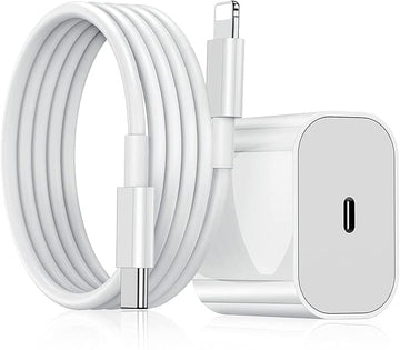 WSOKO Original 20W Fast Charger for iPhone 11/12/13/14 Series, iPads, Earpads, Android Devices (Adapter and Cable)