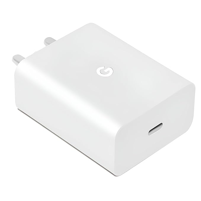 Google 30W Original Type C Fast Charging Power Adapter for Google 9 Pro XL/9 Pro/8 Pro/8/8a,7 Pro/7/7A, Pixel 6 Pro/6, Tablet/Chrome Books & Other USB C Devices Quick Charger Support - 30 watt, White