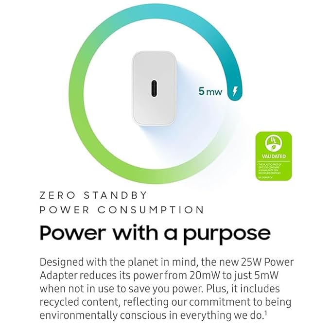 Original 45W Adapter for Samsung (New*Model) White