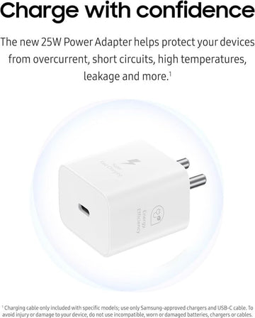 Samsung Original 25W Type-C Travel Adaptor Without Cable, White