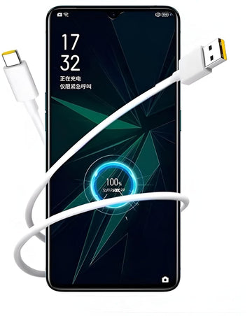 Original 33W SuperVOOC Charger Set with USB to Type-C Cable – Compatible with Oppo A76, F21s Pro 5G, Reno Series – (2024INC0636)