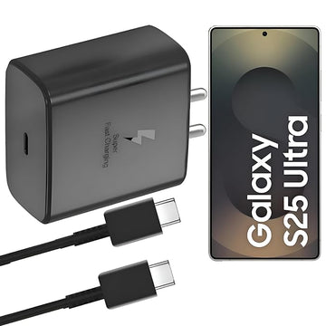 Original 45W Super Fast Charger Adapter | Compatible with Samsung Galaxy Note 10, Note 10+, Note 20 | USB-C Charging Adapter (New Model, Black)