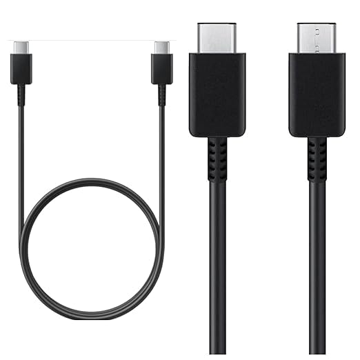WSOKO Original 25 Watt Type-C To C Cable For Samsung Galaxy S23/ S23 Ultra/ S23 Plus/ S22, S22 Ultra/ S22 Plus/ M51/ Note10/ Note10 Plus/ S10 Lite/ S20/ S21-Black (Only Cable)