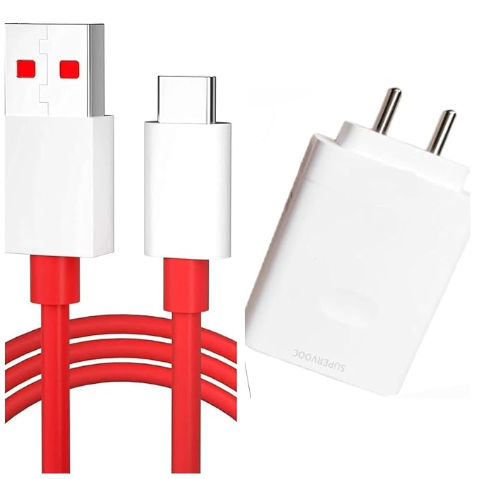Original 100W SuperVOOC USB Fast Charger Compatible with OnePlus- Next-Level Charging Performance Power Up in Minutes Unbeatable Speed -White (2024INC0417)
