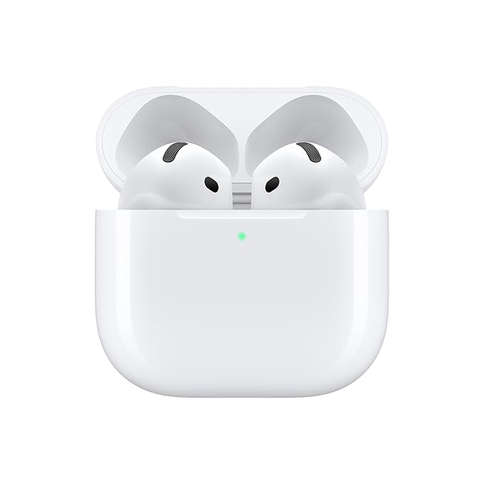 WSOKO Apple AirPods 4 Wireless Earbuds, Bluetooth Headphones, Personalised Spatial Audio, Sweat and Water Resistant, USB-C Charging Case, H2 Chip, Up to 30 Hours of Battery Life, Effortless Setup for iPhone