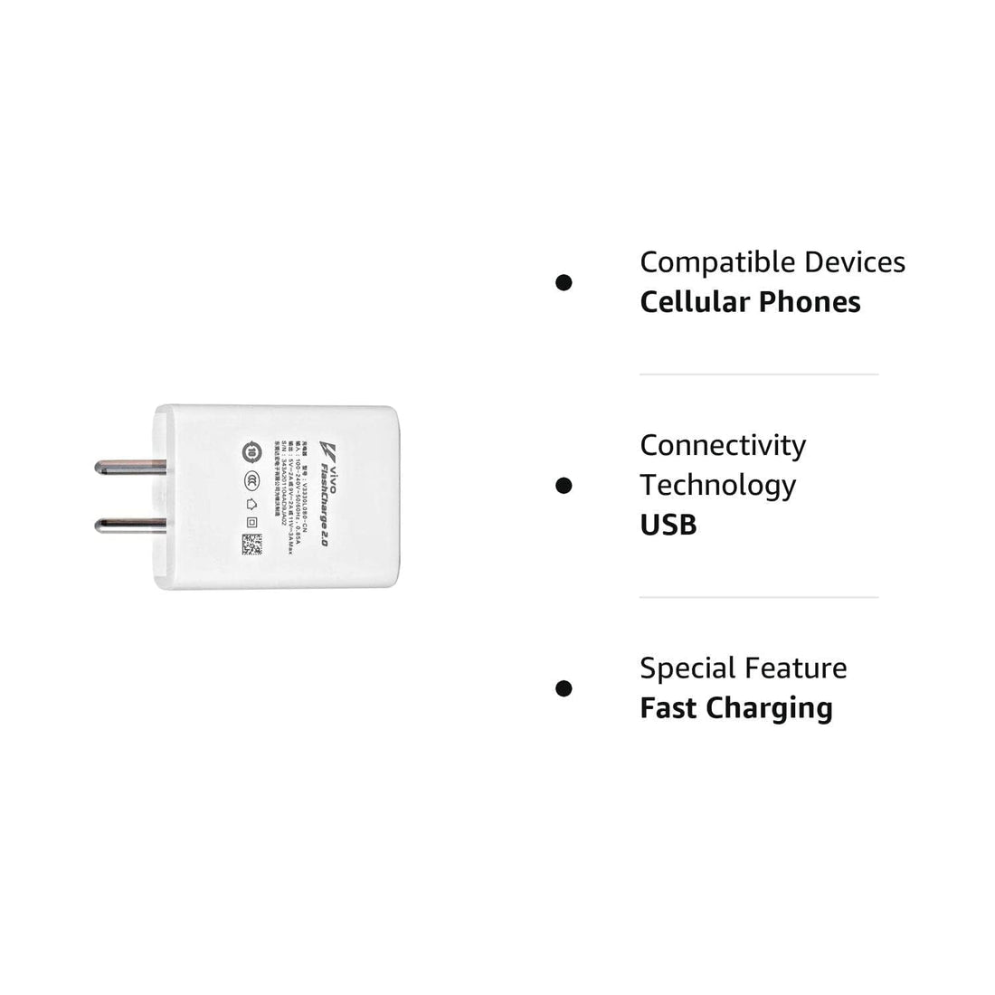 Original 44W Flash Charger Qualcomm QC 4.0 Adapter – Compatible with Vivo IQOO Z5/Z6/Neo3/Neo6/V23 Series & More (Adapter Only)