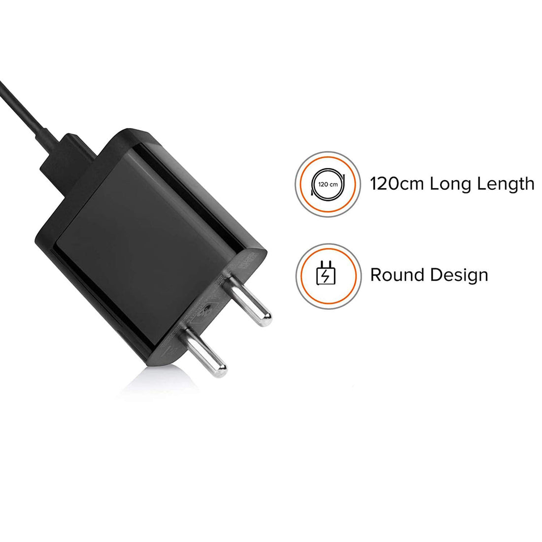 Siwi 18W Fast Charger with 1m USB Type-C Cable – Compatible with Xiaomi Redmi Note 7 Pro & More (Black)