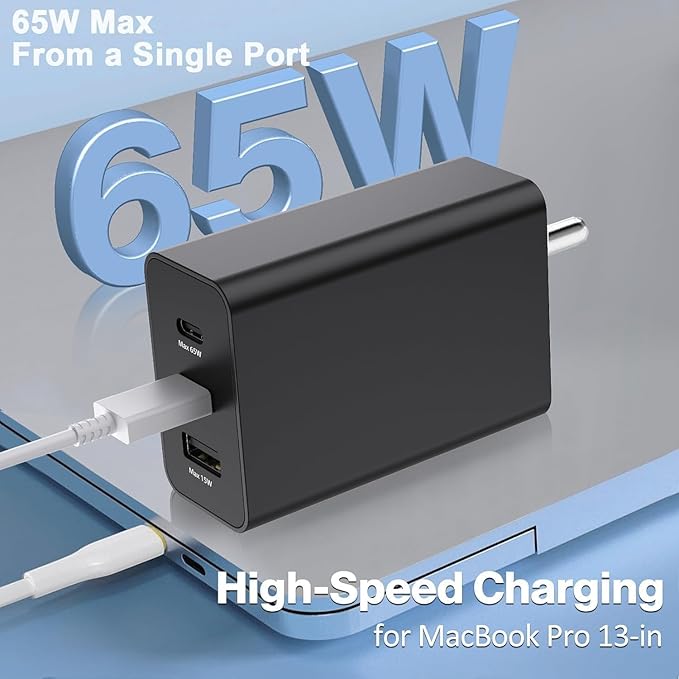 WSOKOOriginal 65W Superfast 3 Port Charging Adapter for Samsung S23 Ultra/S23/S23+/S22/S22 Ultra/S22+/S21 Fe 5G/S20 Ultra/Z Fold 5/4/3/ Z Flip 5/4/3 S24 S24 Ultra (Adapter only) Black.