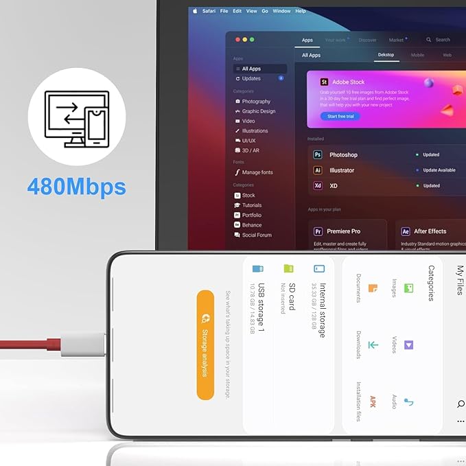 WSOKO One Plus compatible 80W Charging Cable USB to Type C Warp Charger SuperVooc/Dash Fast Charge Cable for 11,11R,10 Pro,10R,10T,9RT,9R,8R,8T Charge Cable for 6/6T/7/7T,Nord,Ce2 Lite 5G,Ce 3 5G,Ce3