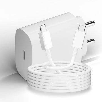 WSOKO  25W USB-C Superfast Charger Adapter with Cable Compatible with Samsung Galaxy S/A/M/F/Z Series-Compatible with S25/S24/S23/S22Ultra/S21/21FE/S20/Note/M54/M53 5G/M33/M23/A34/A54 5G & More(White)